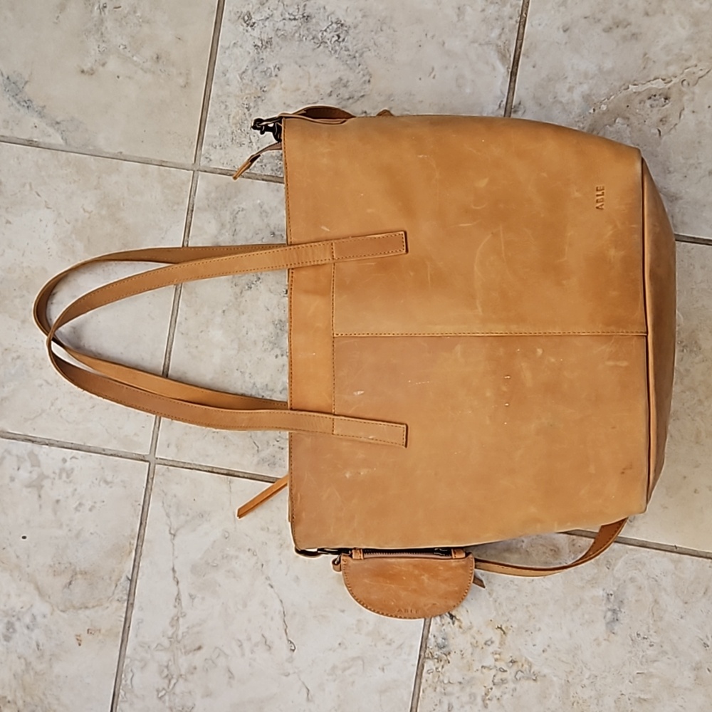 Able Leather Tote with coin purse